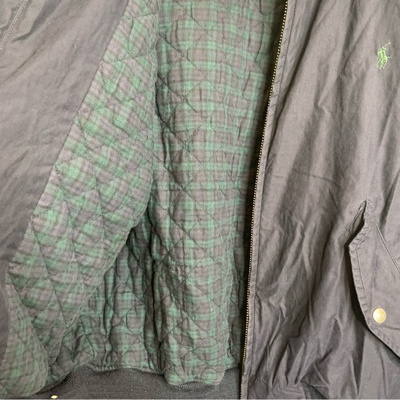 Polo Ralph Lauren Navy Blue Bomber Jacket Lined - Picture 7 of 8